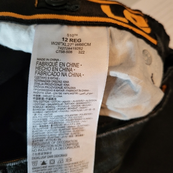 Boys Levi's Jean's Size 12 reg (26x - Picture 4 of 5